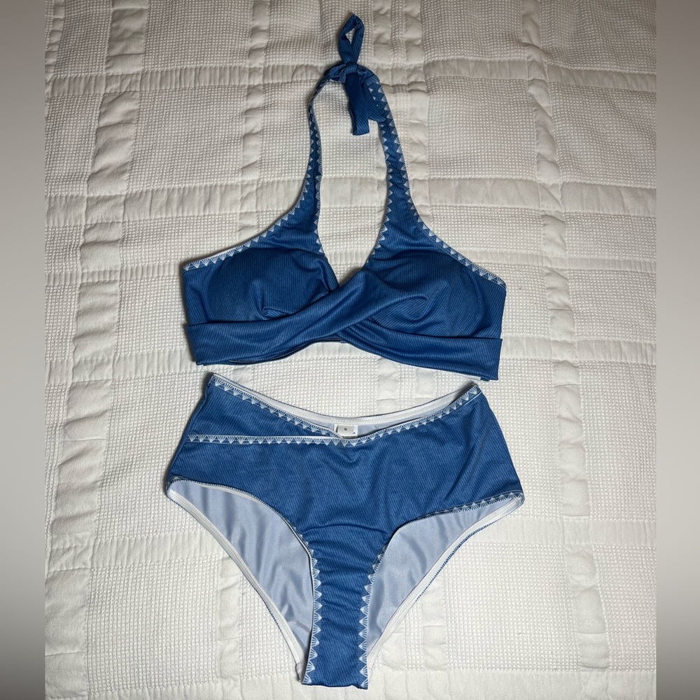 NWT Bikini top & bottom, Blue, size S